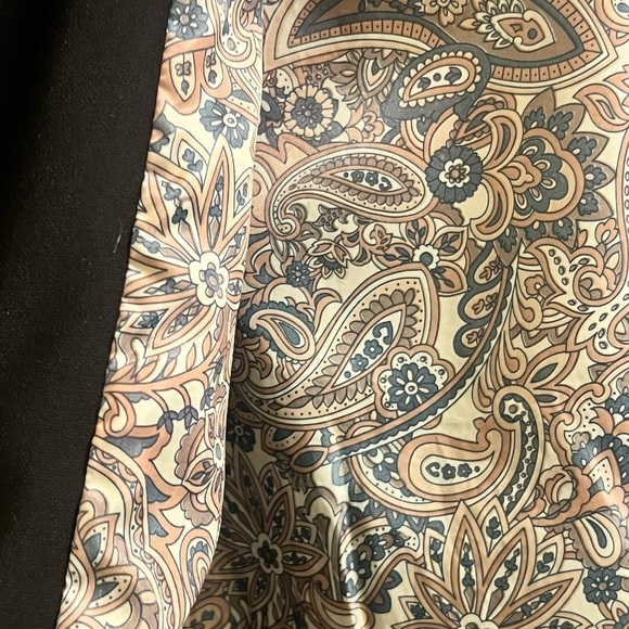 London Fog Women's Trench Coat Size M Black Paisley Lining - Picture 6 of 14